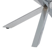 Heaven Round Coffee Table with Glass Top and Chrome Legs 