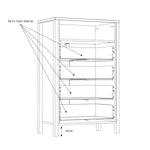 High Rock Chest of Drawers in Matt Black/Riviera Oak 