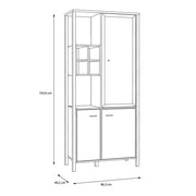 High Rock Display Cabinet in Matt Black/Riviera Oak 