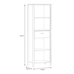 High Rock Shelf Unit in Matt Black/Riviera Oak 