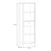 High Rock Shelf Unit in Matt Black/Riviera Oak 