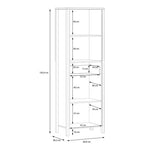 High Rock Shelf Unit in Matt Black/Riviera Oak 