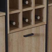 High Rock Shelf Unit in Matt Black/Riviera Oak 