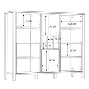 High Rock Shelf Unit in Matt Black/Riviera Oak 