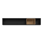 High Rock Wall Shelf in Matt Black/Riviera Oak 