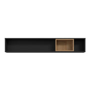 High Rock Wall Shelf in Matt Black/Riviera Oak 