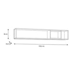 High Rock Wall Shelf in Matt Black/Riviera Oak 