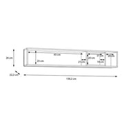 High Rock Wall Shelf in Matt Black/Riviera Oak 