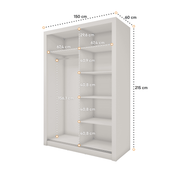 Idea ID-17 Sliding Door Wardrobe 150cm