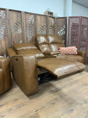 Barcelona Genuine Leather Sofa | Electric Recliner | Brown 1 Seater / Armchair | 100 CM