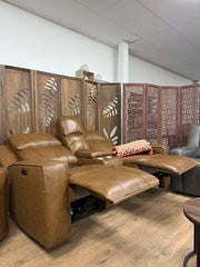 Barcelona Genuine Leather Sofa | Electric Recliner | Brown 1 Seater / Armchair | 100 CM