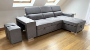 l-shaped gray sofa