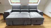 Arkansas Sofabed | Fabric Grey Universal Corner | 258 x 165 CM