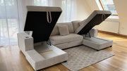 Camden Sofa Bed - Beige U Shape Corner - 312 x 166 x 166 CM