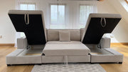 Camden Sofa Bed - Beige U Shape Corner - 312 x 166 x 166 CM