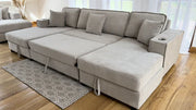 Camden Sofa Bed - Beige U Shape Corner - 312 x 166 x 166 CM