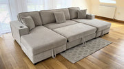 Camden Sofa Bed - Beige U Shape Corner - 312 x 166 x 166 CM