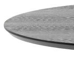 Ibiza Small Round Café Table with Black Ash Top and Matt Black Base 