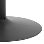 Ibiza Small Round Café Table with Black Ash Top and Matt Black Base 
