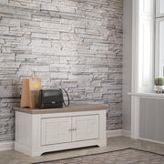 Illopa Storage Bench in Oak Nelson/Snowy Oak 