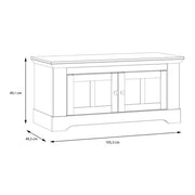 Illopa Storage Bench in Oak Nelson/Snowy Oak 