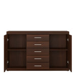 Imperial 2 Door 5 Drawer Sideboard in Dark Mahogany Melamine 