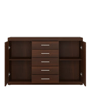 Imperial 2 Door 5 Drawer Sideboard in Dark Mahogany Melamine 
