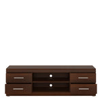Imperial Wide 4 Drawer TV Cabinet in Dark Mahogany Melamine 