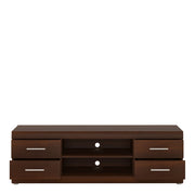 Imperial Wide 4 Drawer TV Cabinet in Dark Mahogany Melamine 