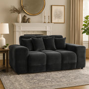 Tokyo Black Fabric 2 Seater Sofa