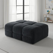 Tokyo Black Fabric Footstool