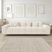Jacob Natural Fabric 4 Seater Sofa
