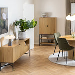 Jaipur Sideboard with  2 Doors and 1 Drawer in Black 