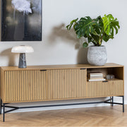 Jaipur Sideboard with  2 Doors and 1 Drawer in Black 