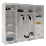 Jenny VI 200cm Sliding Door Wardrobe White 