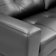 Jerry Black Faux Leather Armchair