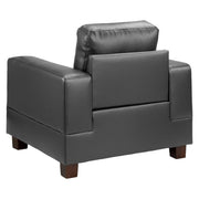 Jerry Black Faux Leather Armchair