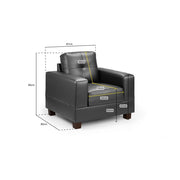 Jerry Black Faux Leather Armchair