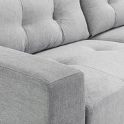 Jerry Grey 3 Seater Fabric Sofa