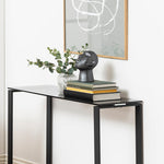 Katrine Console Table with Smoked Glass Top 