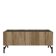 Kendall Coffee table with 2 Drawers Oak and Black 