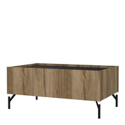 Kendall Coffee table with 2 Drawers Oak and Black 