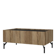 Kendall Coffee table with 2 Drawers Oak and Black 