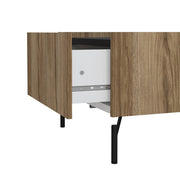 Kendall Coffee table with 2 Drawers Oak and Black 