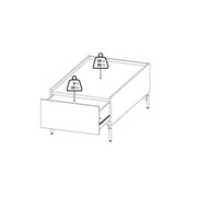 Kendall Coffee table with 2 Drawers Oak and Black 