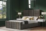 Kilworth Mid Grey Velvet Super King Size Bed 