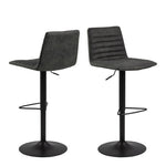Kimmy Bar Stool in Grey Fabic Set of 2 