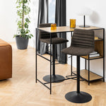 Kimmy Bar Stool in Grey Fabic Set of 2 
