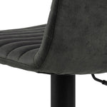 Kimmy Bar Stool in Grey Fabic Set of 2 