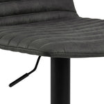 Kimmy Bar Stool in Grey Fabic Set of 2 
